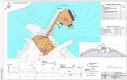 Схема строительства причала с обустройством сезонного морского пункта пропуска через государственную границу Российской Федерации в селе Никольское, Алеутского района. 