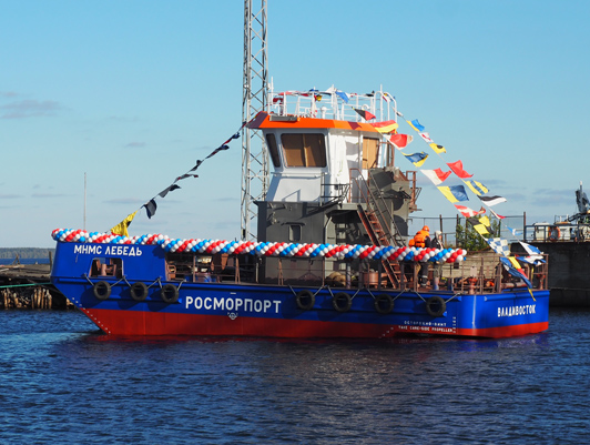 Экосудно проекта NE028 для морского порта Владивосток спущено на воду на Онежском ССЗ 