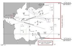 Схема зоны действия СУДС Де-Кастри